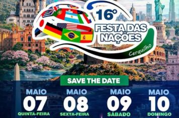 VEM AÍ A 16ª FESTA DAS NAÇÕES DE CERQUILHO! 